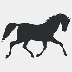 horse vector icon isolated on white background