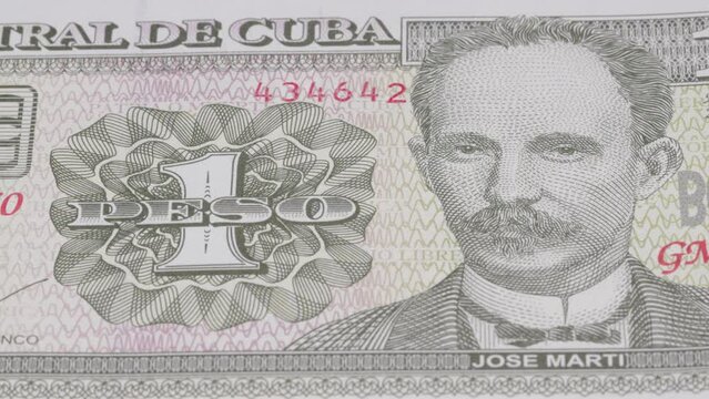 1 Cuban peso national currency legal tender banknote bill central bank 1