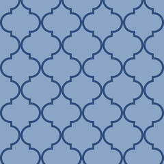 Arabesque Mosaic. Geometric Trellis Tile. Quatrefoil Arabian Ethnic Tesselation. Cool Persian Pattern. Traditional Seamless Moroccan Ornament . Vintage Geo Hijri.