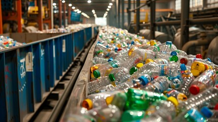 Many water bottles can be recycled, Ai generate