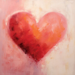 Red heart of love. child, heart, warm - vibrant valentines day artwork for sale, symbol of emotions