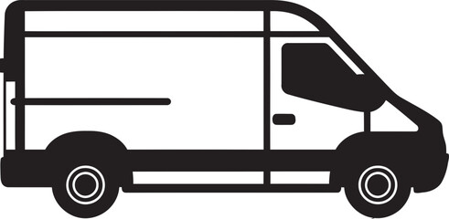 Sleek Delivery Van Vector Graphic for Seamless Transport Expressive Delivery Van Vector Design for Fast Deliveries