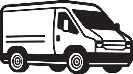 Stylish Delivery Van Vector Design for Timely Shipping Bold Delivery Van Vector Illustration for Express Logistics