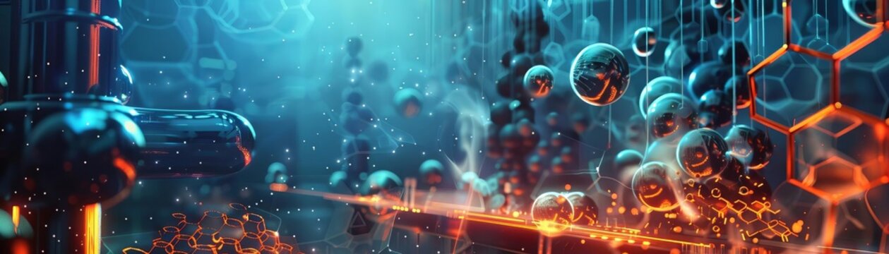 Illustrate a laboratory experiment where fullerenes are being synthesized, focusing on the chemical apparatus and reactions involved