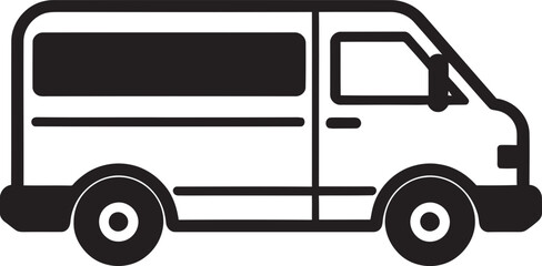 Premium Delivery Van Vector Illustration for Efficient Distribution Clean Delivery Van Vector Graphic for Rapid Dispatch