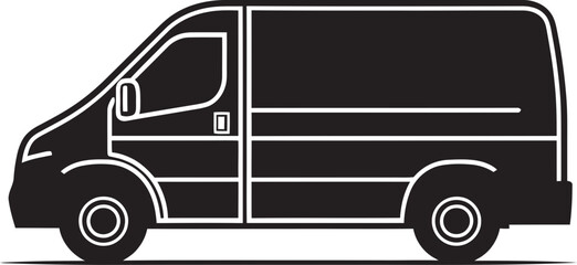 Dynamic Delivery Van Vector Illustration for Seamless Deliveries Sleek Delivery Van Vector Graphic for Fast Distribution