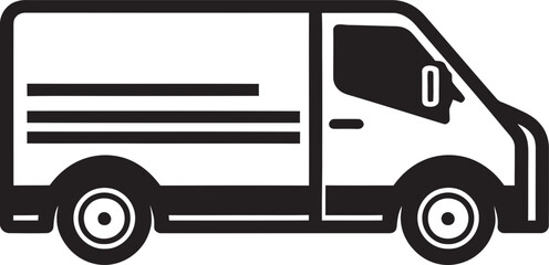 Stylish Delivery Van Vector Design for Efficient Distribution Bold Delivery Van Vector Illustration for Fast Dispatch