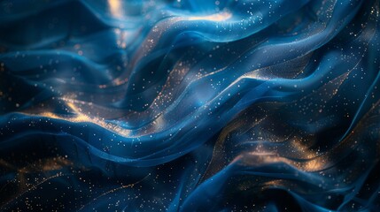 Obraz premium Deep Blue Backdrop Enhanced by Golden Lines
