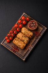 Delicious hearty vegetarian or vegan dish in the form of cutlets or patties