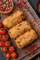 Delicious hearty vegetarian or vegan dish in the form of cutlets or patties