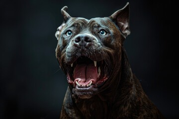 Close-up of a dog with its mouth open, suitable for various projects