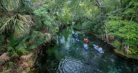 Foto op Plexiglas Kayakers on the Silver River at Silver Springs State Park, Florida © Guy Bryant