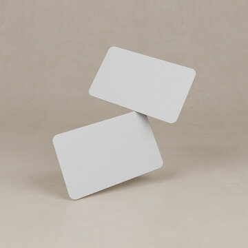blank rounded corner business card mockup for display logo and business design presentation, branding mockup