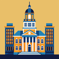 city hall vector silhouette 