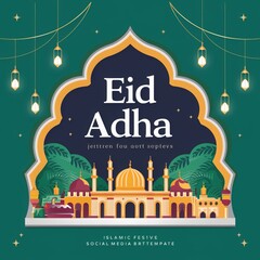 Eid Mubarak Eid ul Fitr Eid ul Adha Religious holiday Creative idea and Concept Design