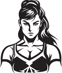 Femme Fury Illustrated Female Boxer Lady of the Ring Boxing Vector Graphic