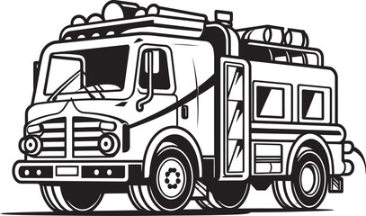 Fire Station Vector Illustration Fire Hose Vector Graphic