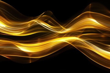 A close up of a wave of light on a black background. Perfect for abstract designs