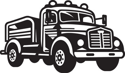 Fire Truck Silhouette Vector Graphic Vintage Fire Engine Vector Illustration