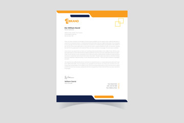 Letterhead design corporate template for your business and marketing project