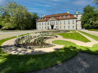 Baroque palace in Nieborow - French garden