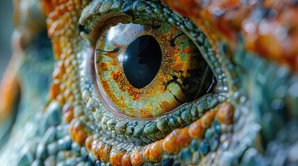 close-up of a dinosaur's eye