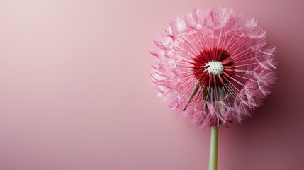 Dandelion on Pink Background