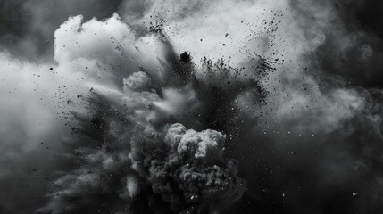 A black and white photo of a cloud of smoke. Suitable for various design projects