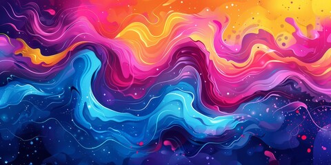 colorful liquid waves