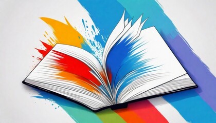 digital painting A book icon representing educatio (2)