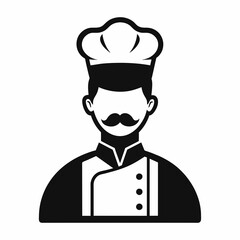 man Baker icon silhouette on white background   
8 / 8