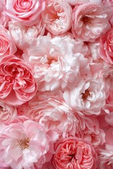 A close up of a bunch of pink flowers. Perfect for floral backgrounds