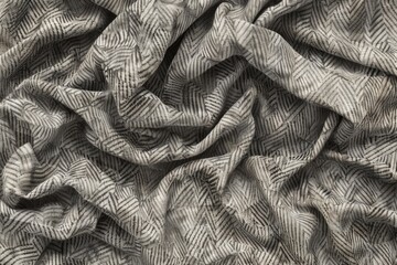 Close-up black and white fabric texture, suitable for backgrounds or design projects
