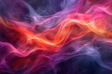 Obraz premium Dynamic and Energetic Abstract of Vibrant Color Waves Flowing.