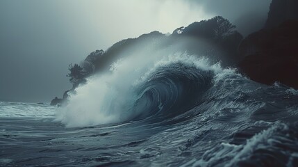 A big wave in a southern country 
