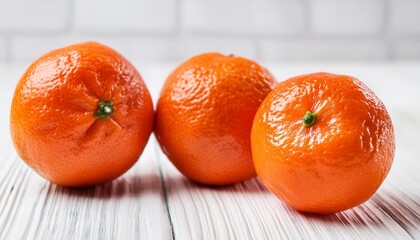 clementine citrus fruit on white