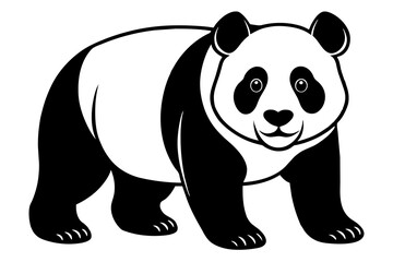 panda-silhouette-vector illustration.