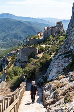 Ch&acirc;teau Cathare de Peyrepertuse in Languedoc, France