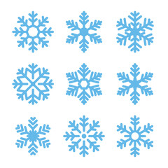 Ice flakes snowflake flake winter christmas snowflakes vector illustration