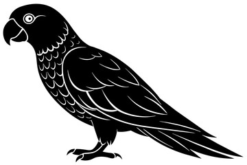 simple-black-parrot-silhouette--vector-illustratio