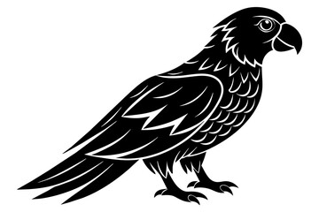 simple-black-parrot-silhouette--vector-illustratio