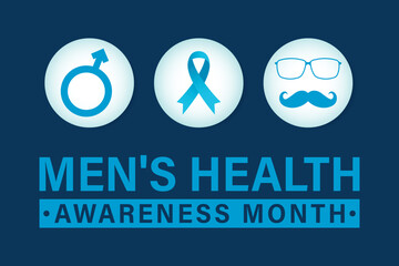 Men’s Health Awareness Week, Template for background, banner, card, poster