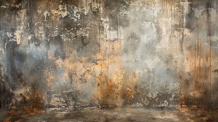 Fototapeta premium painted photographic backdrop lightened with orange and pink gel