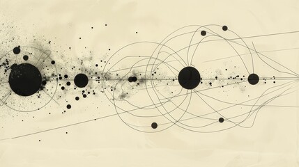 A journey, using a series of interconnected dots and lines