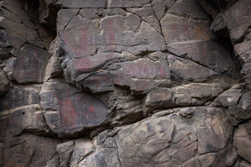Petroglyphs drawn by the Native Americans that lived in eastern Oregon hundreds of years ago.