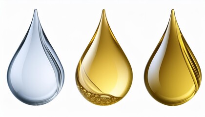 cosmetic oil drop isolated on white background generative ai