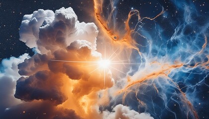 energy explodes as vibrant nebulae ignite the universe