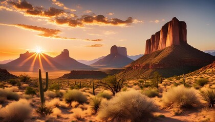 ai generative ai generated mountain desert texas landscape wild west western adventure explore inspirational vibe graphic art illustration