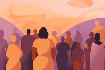 Fototapeta premium Diverse Group of People Standing Together