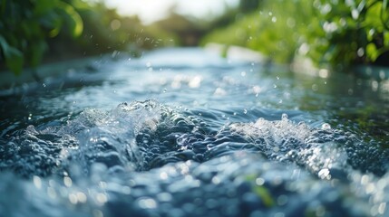 Fototapeta premium Water efficient technologies and best management practices to minimize water 